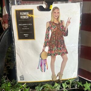 NIP Halloween costume Hippy Flower Power Sm 2-4
